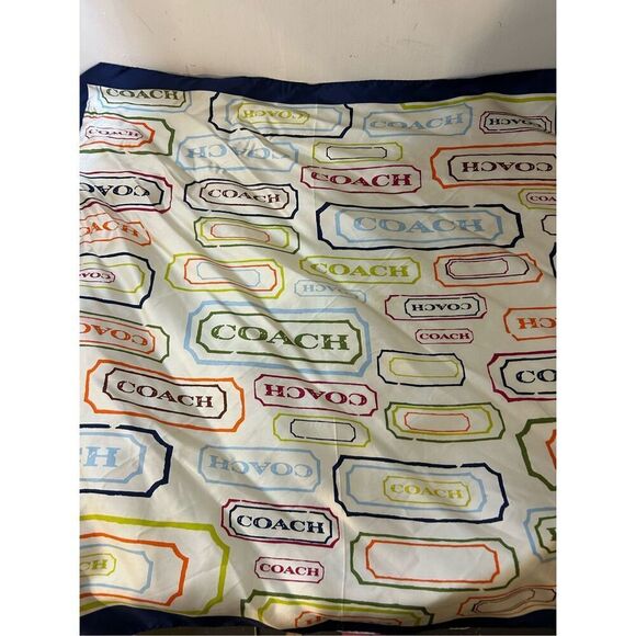 Coach signature logo 100 silk scarf 26"x26” - Picture 1 of 4